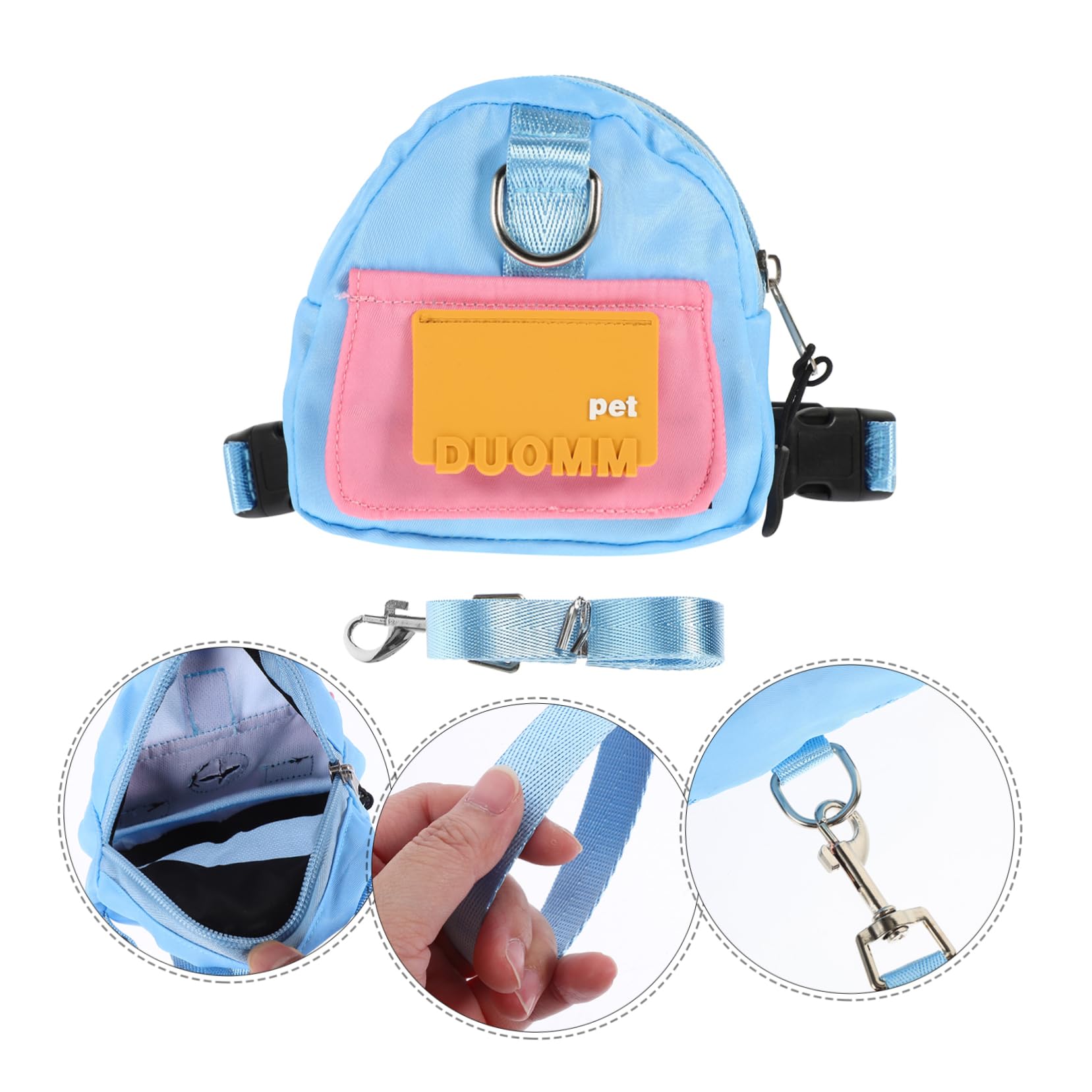 HOLIDYOYO Dog Carrier Bag Supplies Puppy Harness Backpack for Travel Pet Self-Carrier Waste Bag Adjustable Harness for Outdoor Activities