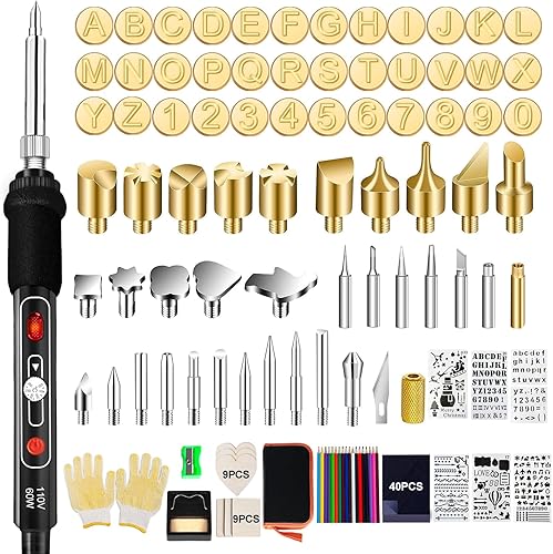 Kit de combustión de madera, 80 unidades, interruptor de encendido y temperatura ajustable, quemador de madera de 392 842 F para adultos,