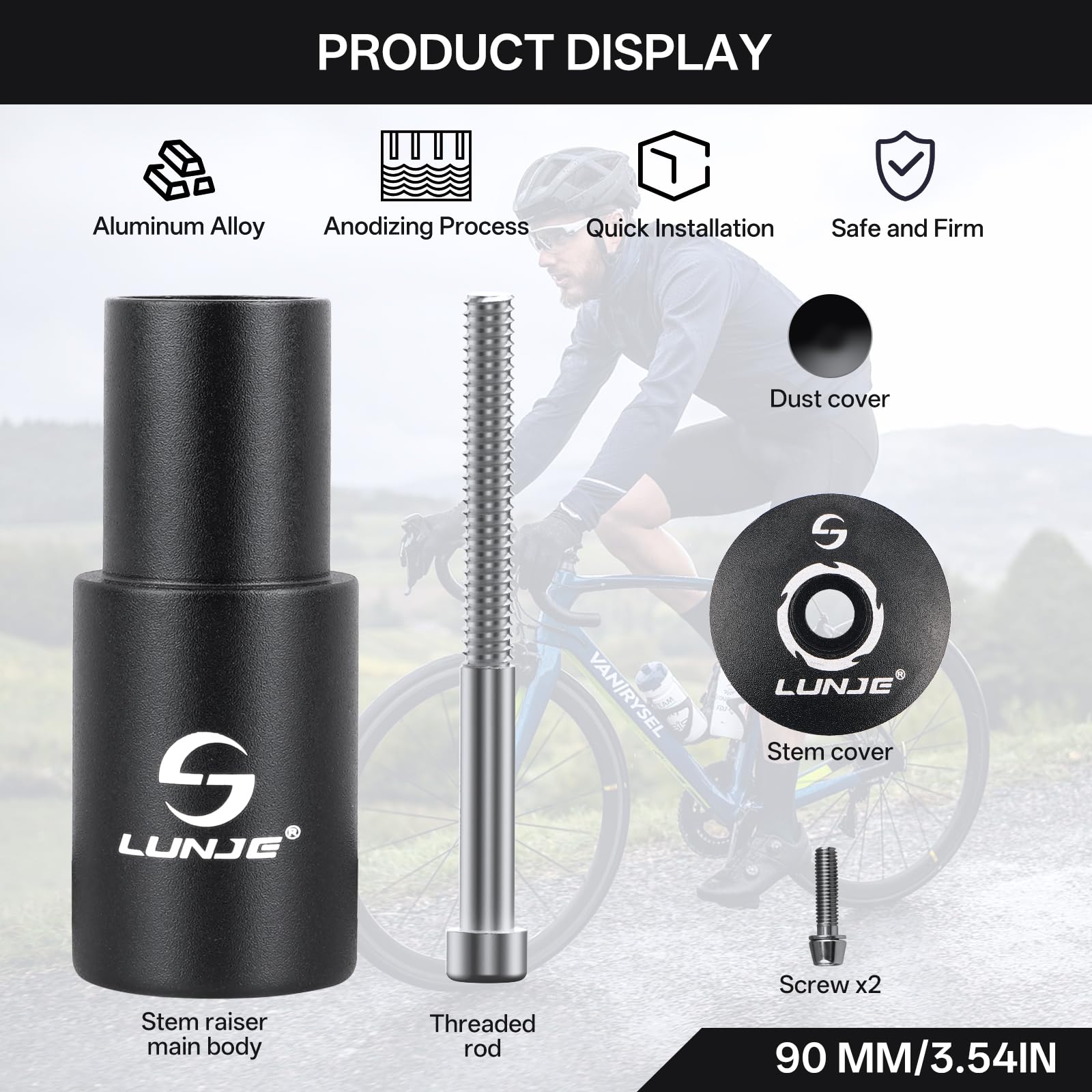 Bike Stem Riser Extender - 1-1/8