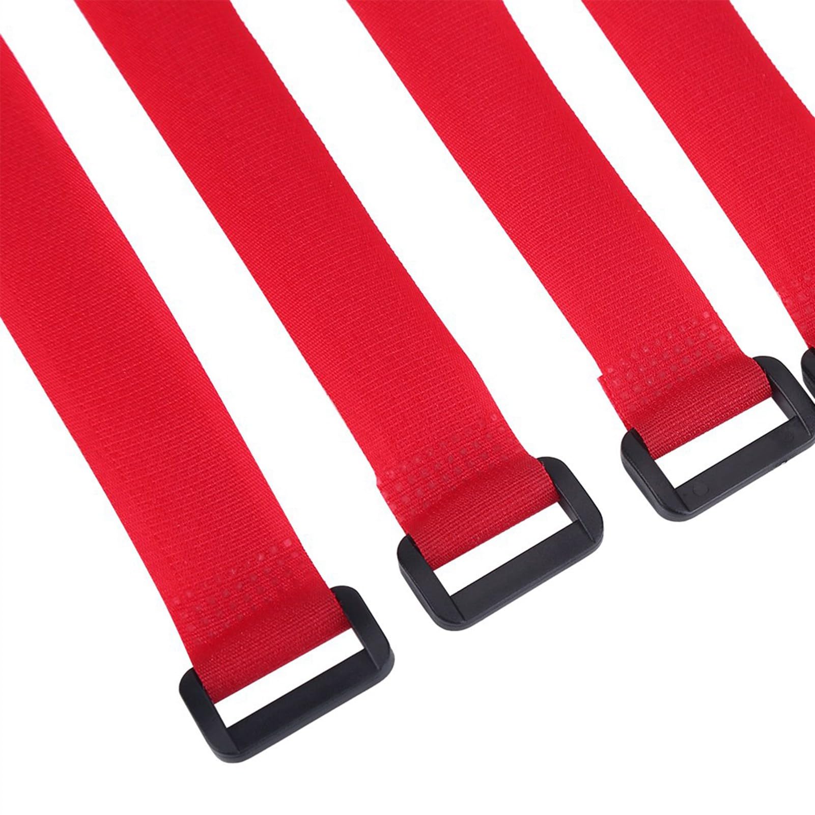 Gegong 5 Pack regolabile bici da manubrio cinghie di fissaggio in nylon bande per ciclismo accessori per equilibri in rosso nero legami per esterno (Rosso)