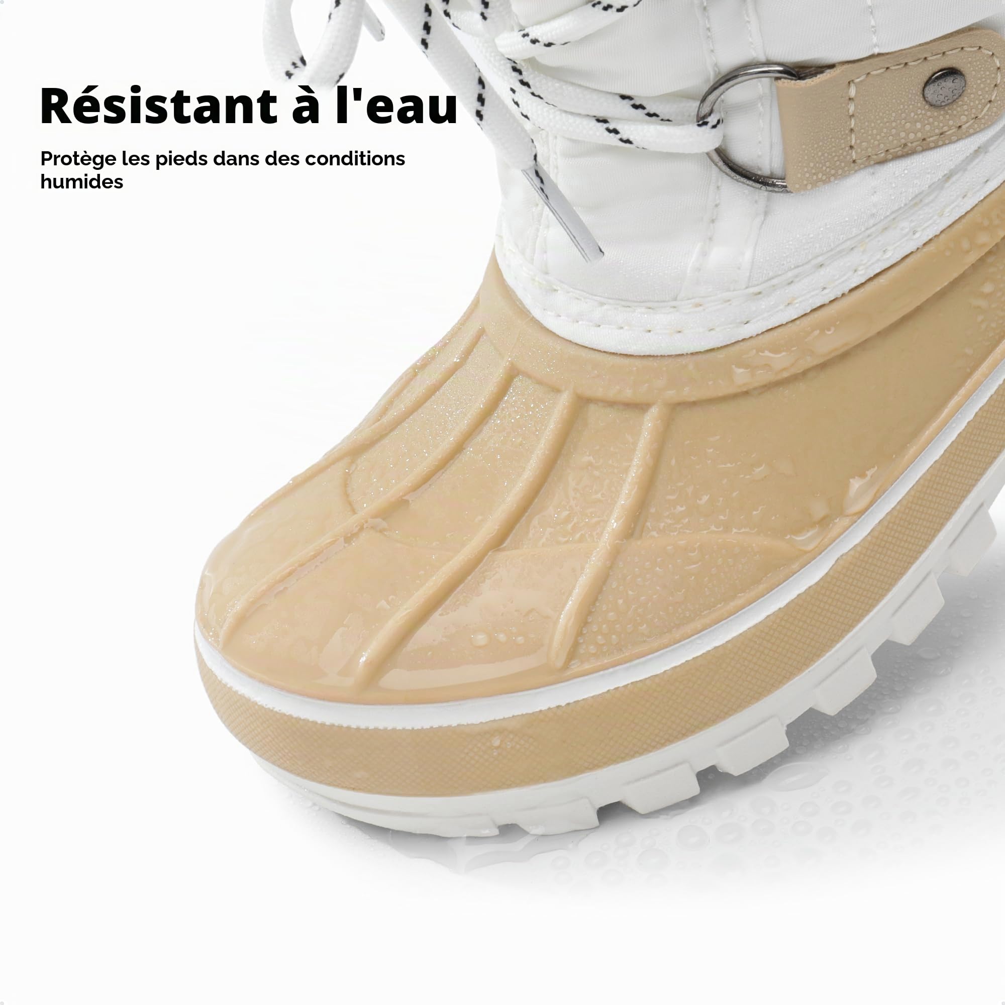 DREAM PAIRS KIDS Bottes de Neige pour Enfants Chaudes et Confortable Bottes de Hiver Antidérapante avec Coque Imperméable