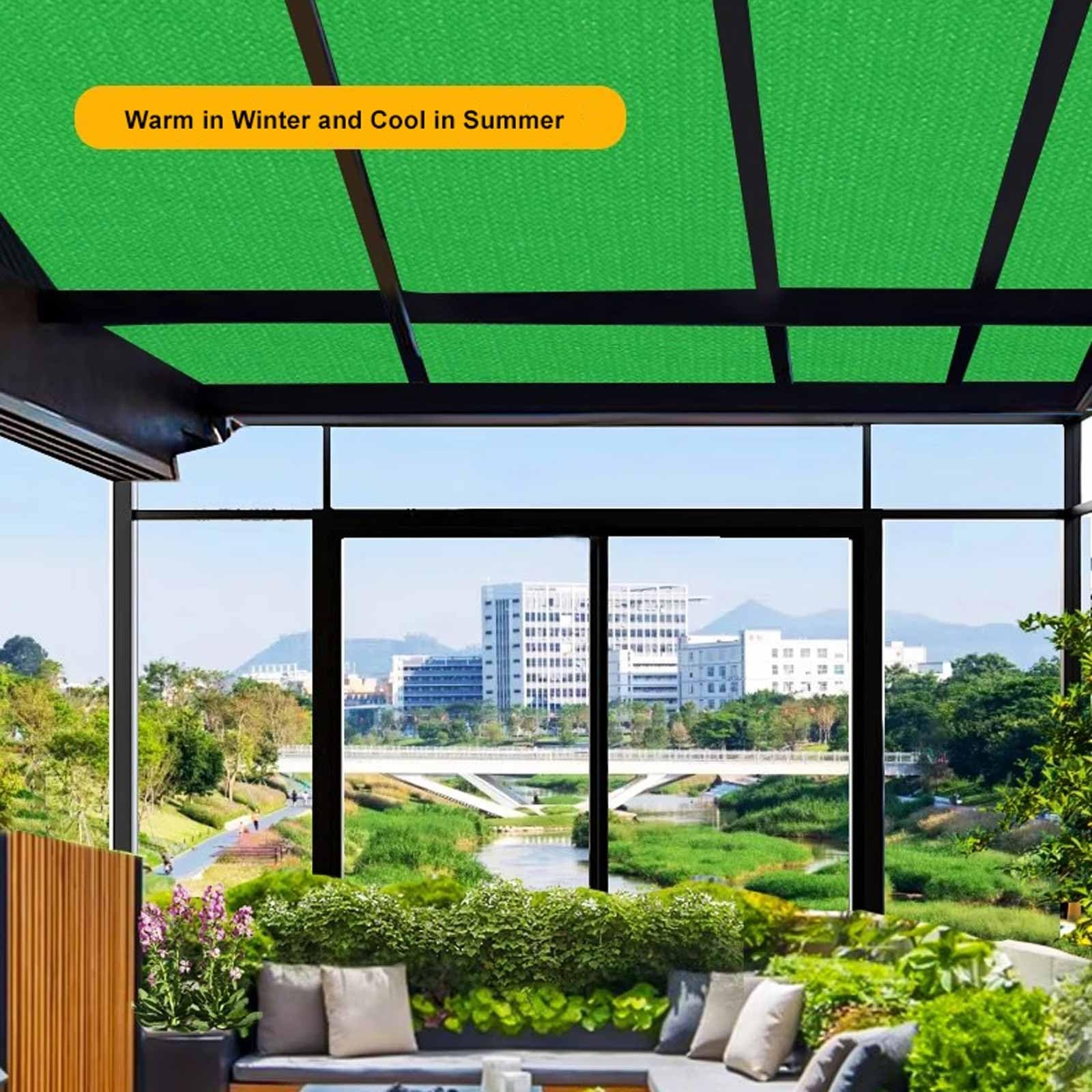 Rete ombreggiante Verde Resistente agli Strappi con Protezione UV all'85% per Serra e Giardino, Ideale per garantire la Privacy delle Piante (2,0 x 15,0 m = 6,6 x 49 Piedi)