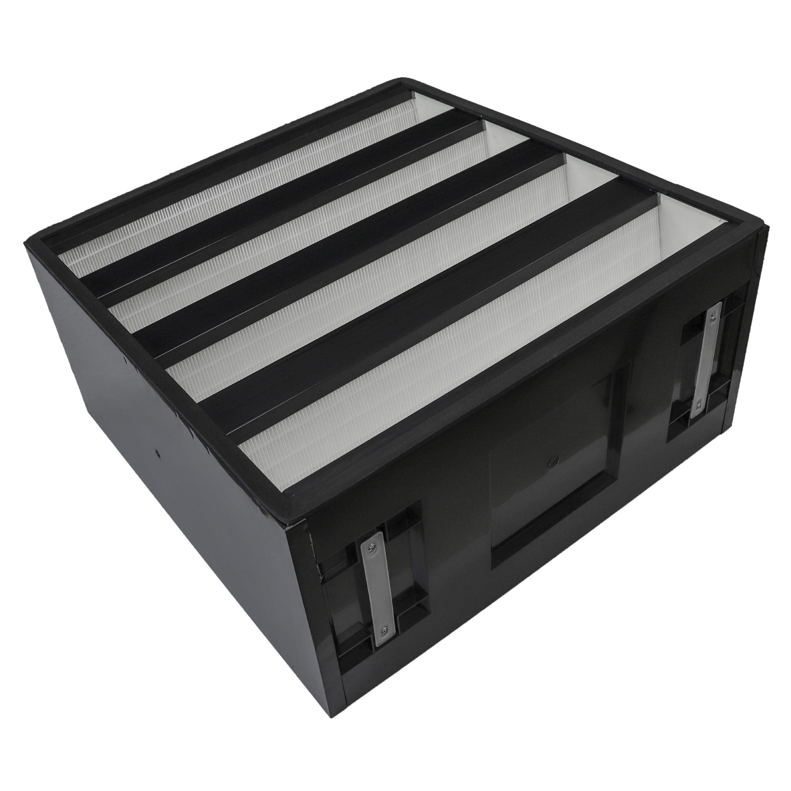 vhbw Filtro materias en suspensión H14 para sistemas aire acondicionado y ventilación - Filtro HEPA, fibra de vidrio/plástico, negro/blanco