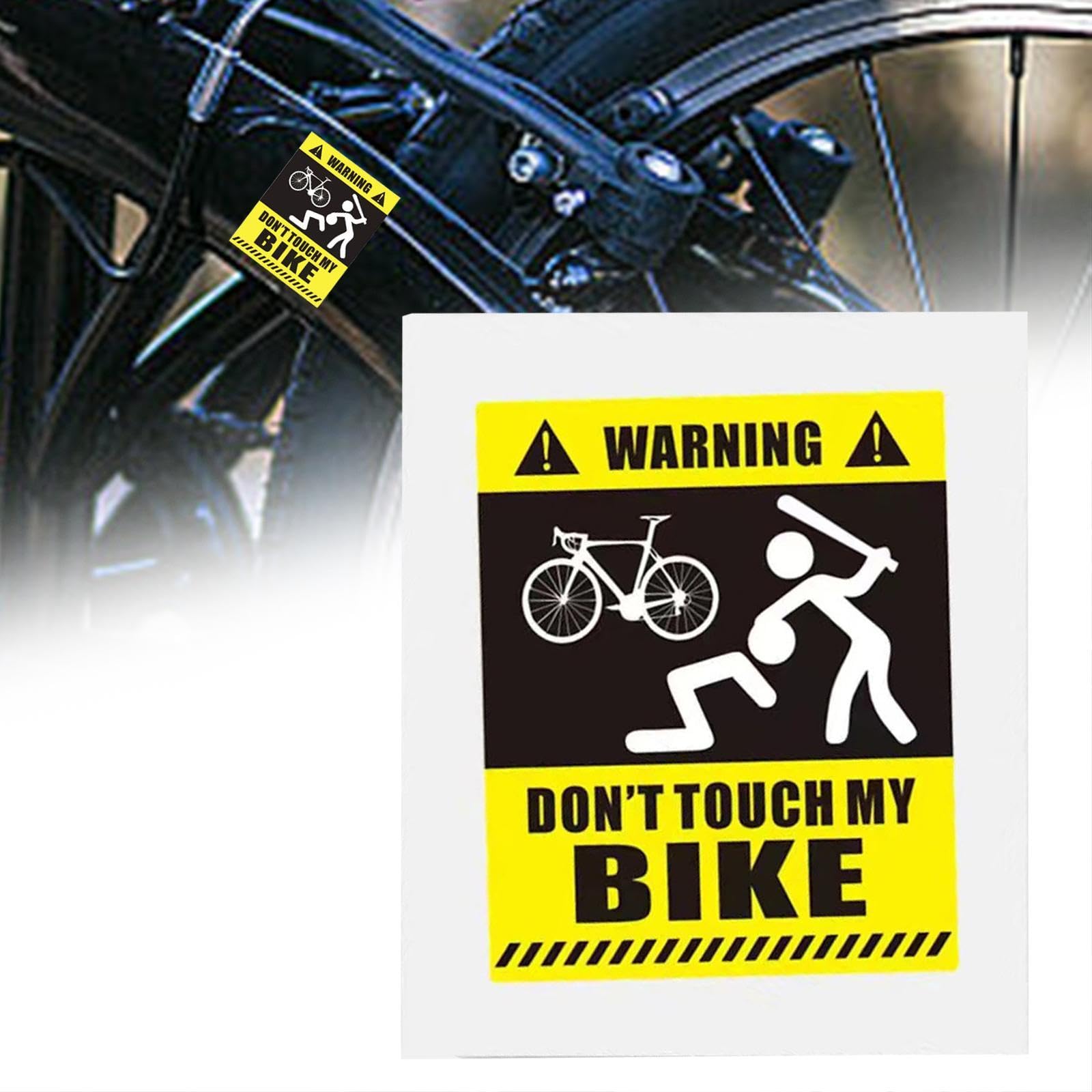 Amazon | Toysmith 4x 自転車ステッカー「自転車に触れないで