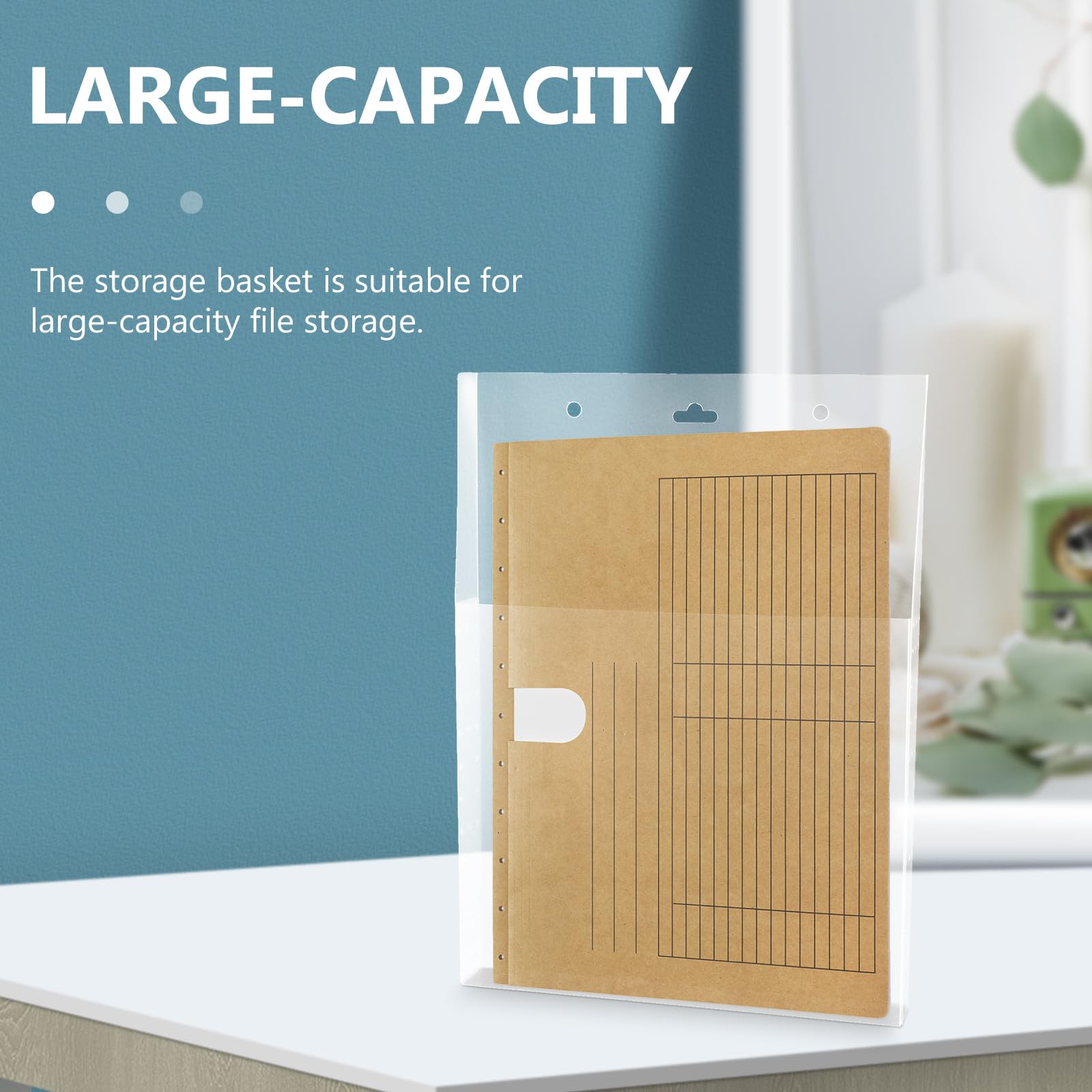 Organizador de Archivos Colgante Paquete de 2 Unidades Adecuado para Oficina y Escuela Gran Capacidad, Material Pp Práctico y Liviano para Pared