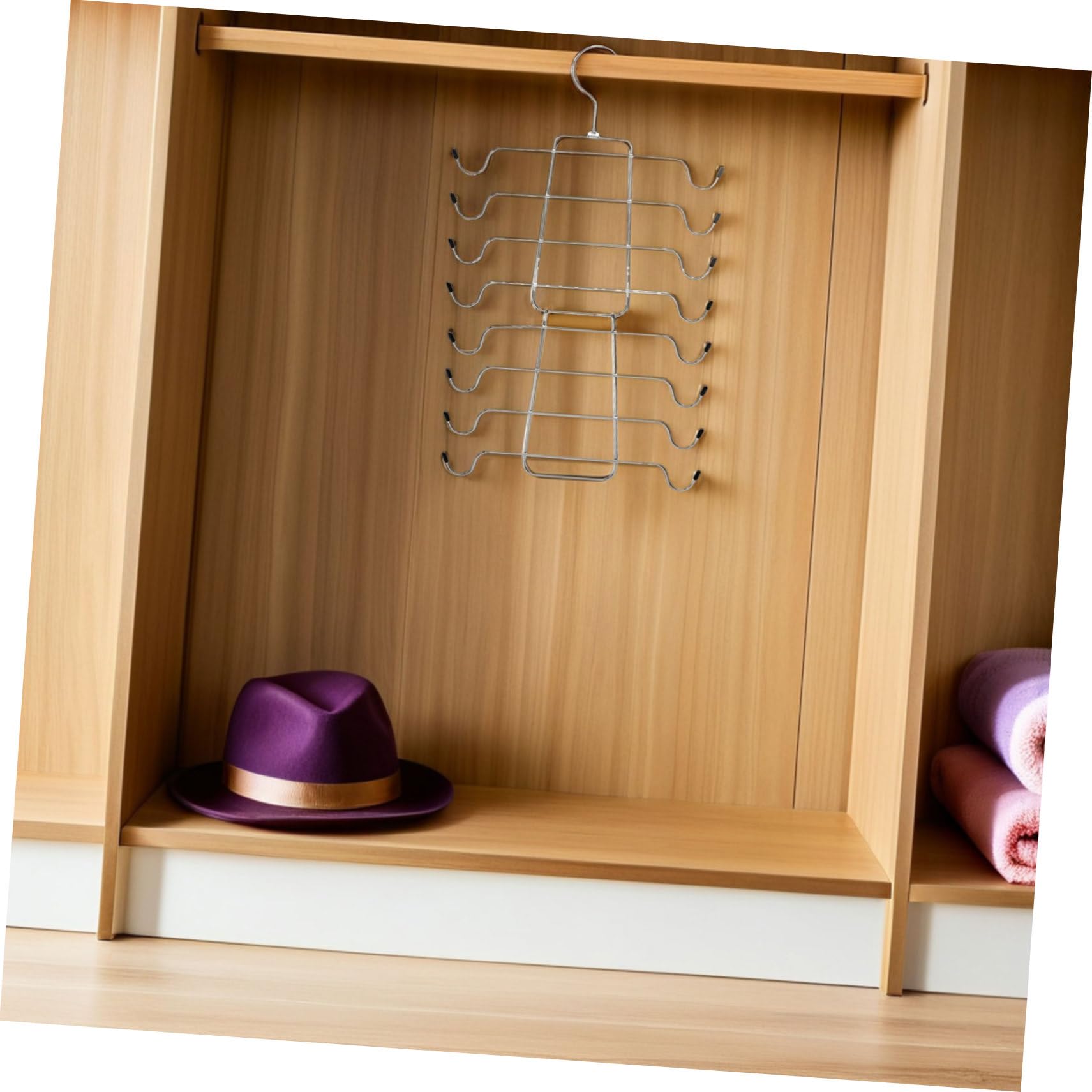 4 Stück Metall BH-kleiderbügel Faltbar mit Drehhaken Platzsparender Schrank-Organizer für BHS Tanktops Gürtel und Schals Stabiler BH-Halter für Kleiderschrank und Reise