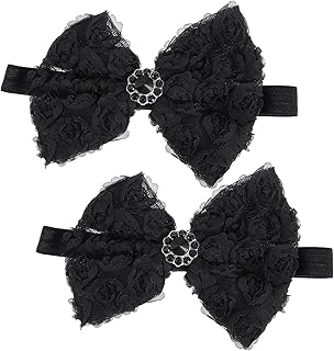 SAFIGLE 2 Pçs Arco Tiara Bordado Tiara Recém-Nascido Tiaras Para Bebês Meninas Gravata De Cabelo De Bebê Tiara De Laço De Arco De Halloween Tiara De Arco De Festa De Halloween Pano