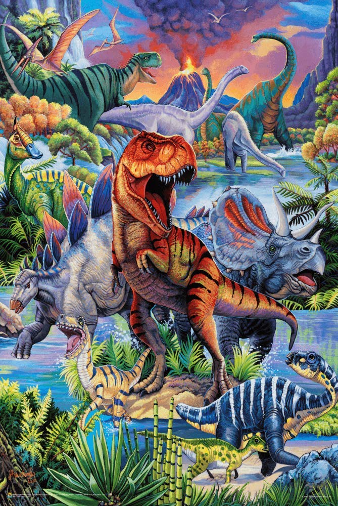 Amazon.com: Scorpio Posters Dinosaurs by Jenny Newland - Laminated