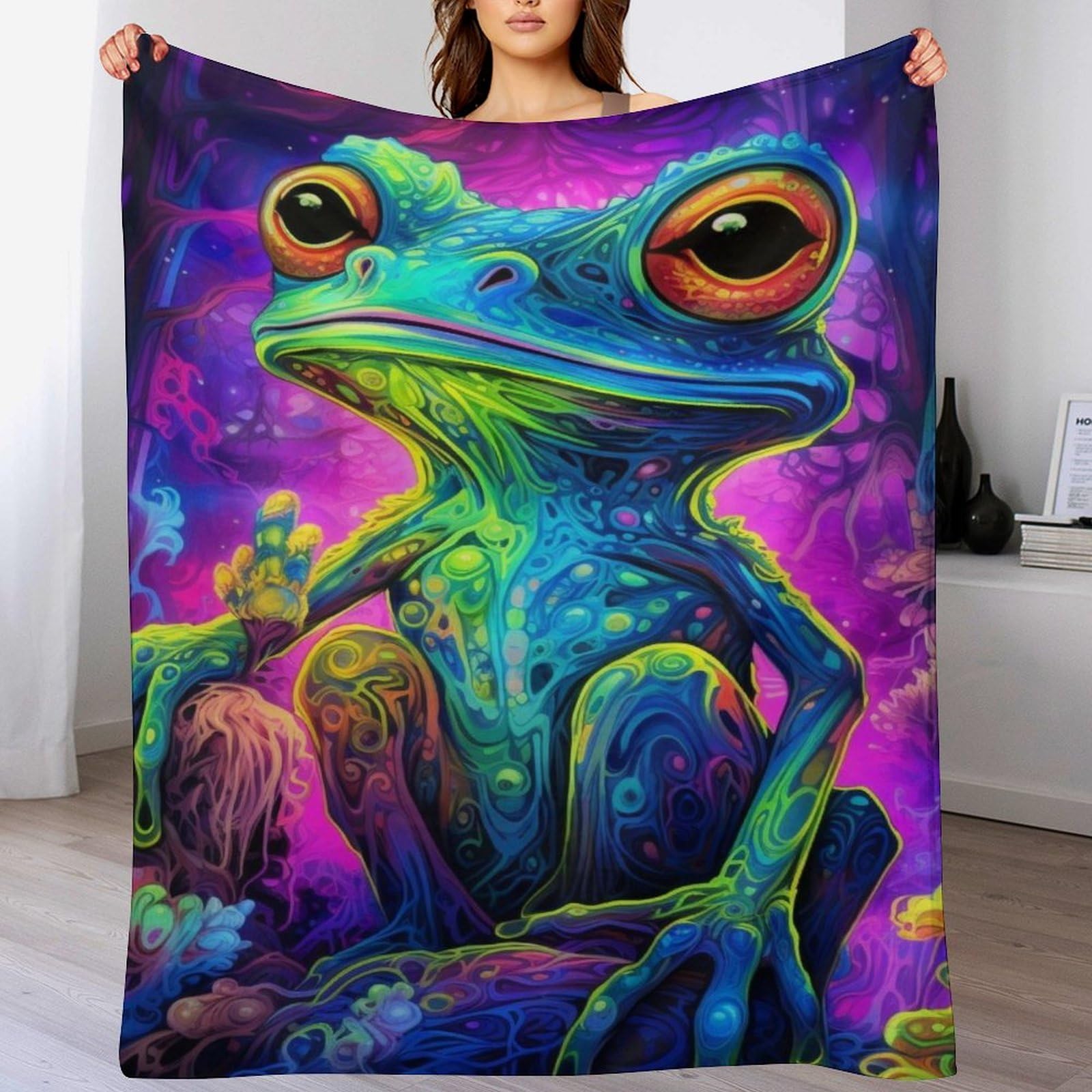 Couverture flanelle grenouille 100x130 : finis les plaids rêches qui grattent