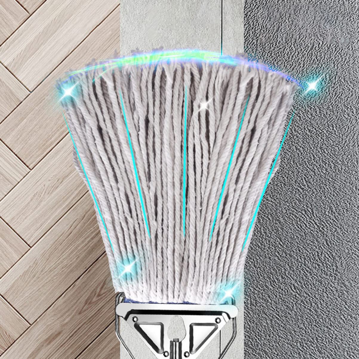 Healeved Fregona de Algodón Estructura de Aleación de Aluminio Resistente para Limpieza de Suelos Húmedos y Secos para Azulejos y Cemento Hogar