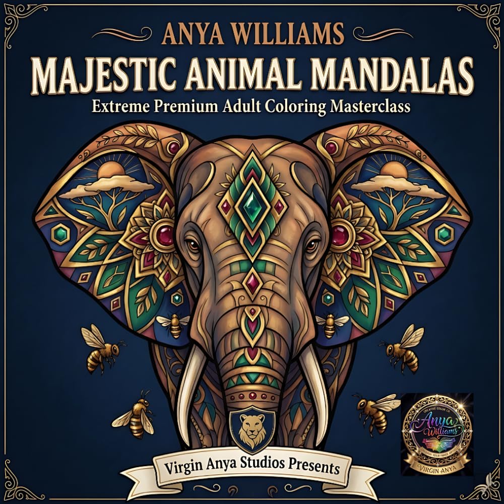 MAJESTIC ANIMAL MANDALAS: The Premium Art Therapy Coloring Book for Adults: Sacred Geometry, Breathtaking Wildlife, and the Ultimate Flow-State Experience