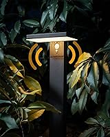 Vista 10 de Yoolax - Luces solares para camino, con sensor de movimiento, para exteriores, paquete de 2 unidades, impermeables, del atardecer al amanecer, luces