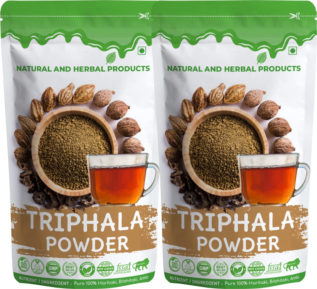 Triphala Powder for Eating/Amalaki/Bibhitaki/Haritaki/Myrobalan For Skin Care/Hair Care/Weight Loss/Diabetes/Immunity Booster, 100Gram(Pack of 2) (B09R1P8YX5) Amazon Price History, Amazon Price Tracker