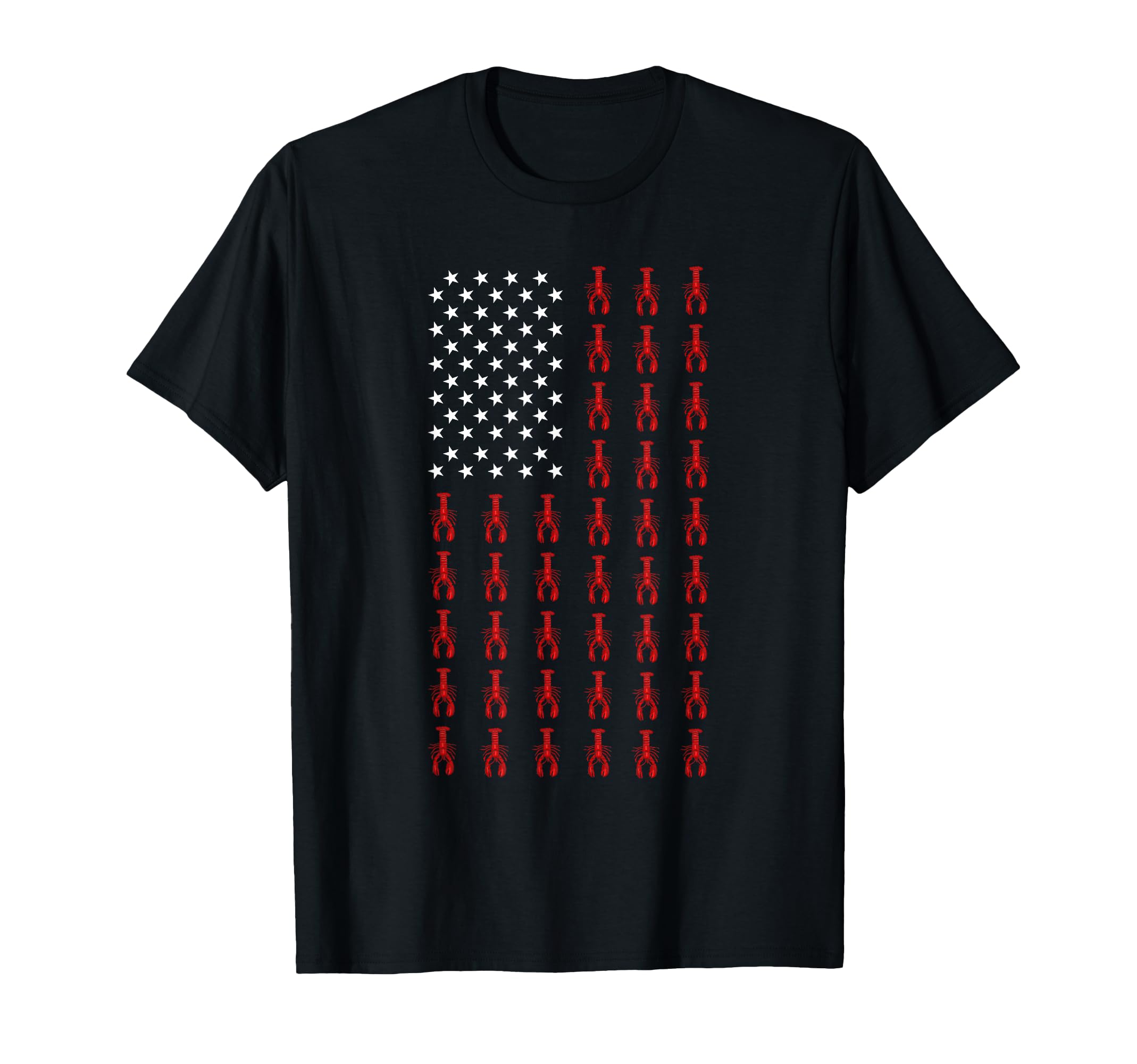 American Flag Lobster Food USA Patriotism Patriot Veteran T-Shirt