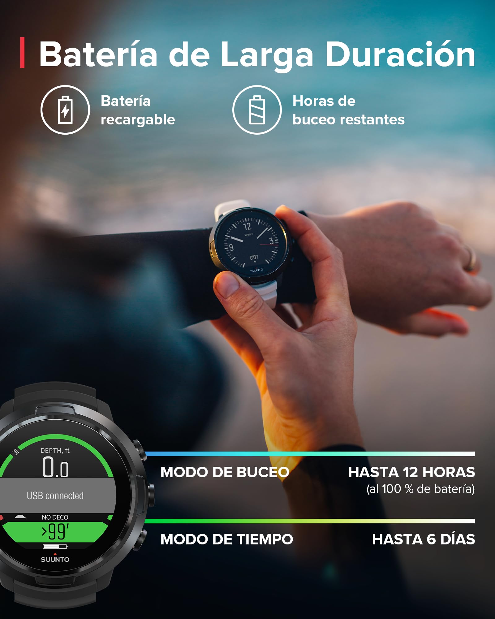 Suunto Ordenador de Buceo Dive D5