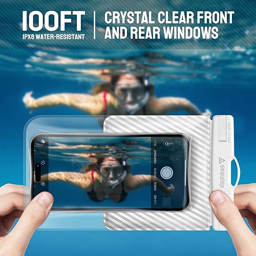 Miniatura 5 de Bolsa impermeable universal para teléfono doble espacio IPX8 bolsa seca con cordón para iPhone 16 15 14 13 12 Pro Max XS XR X Galaxy S25 S24 S23