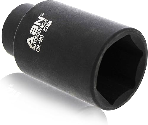 ABN Enchufe de tuerca de eje, 1.299 in, accionamiento de 12 pulgada, 6 puntos, universal para todos los vehículos, instalación, extracción,