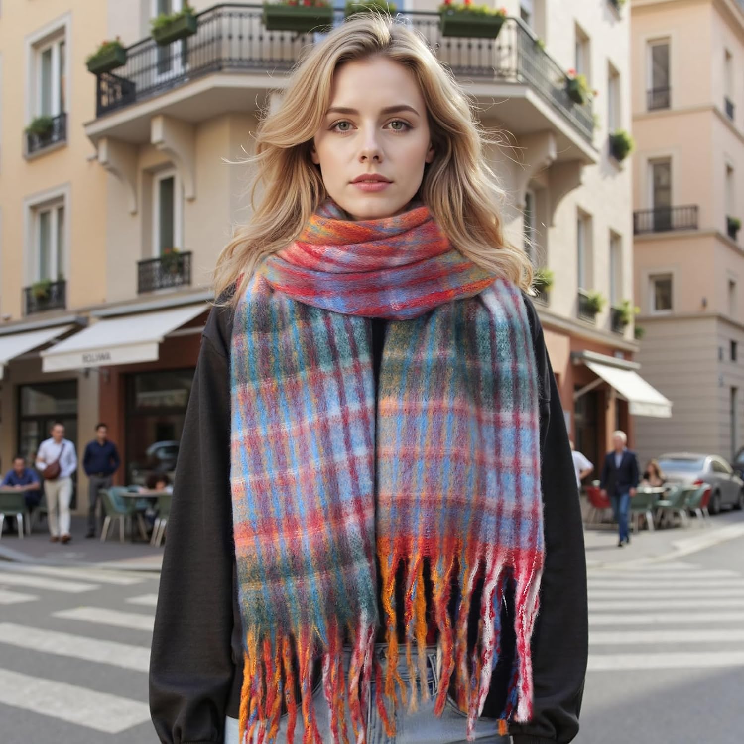 Clothirily Winter Scarf for Women Warm Womens Scarf Soft Chunky Scarfs for Cold Weather Long Shawl Large Scarves - Image 2