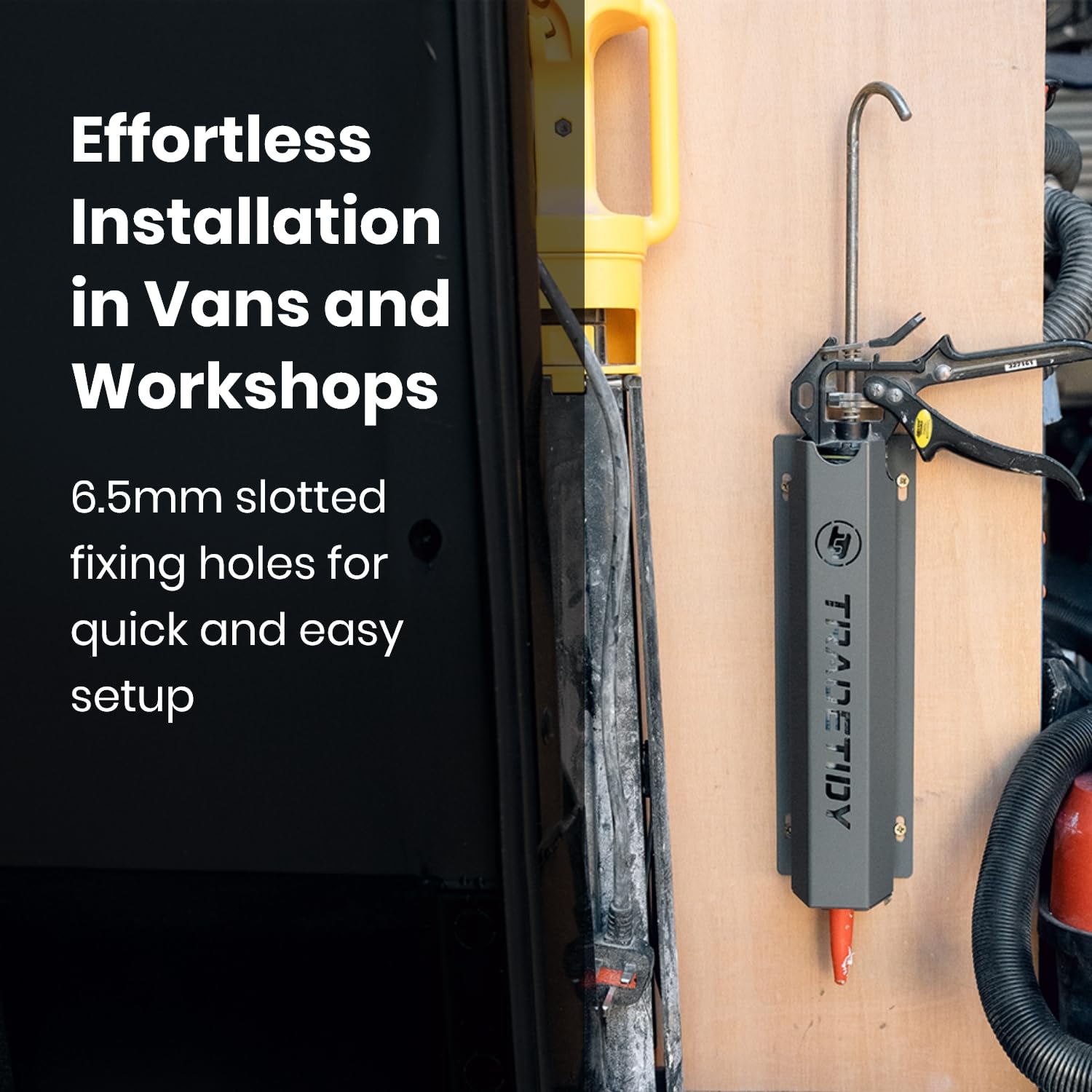 TradeTidy Silicone/Mastic Gun Holder, Accessories for Workshop Van, and Garage Storage, Made from 1.5mm Super Strong Steel - Image 4