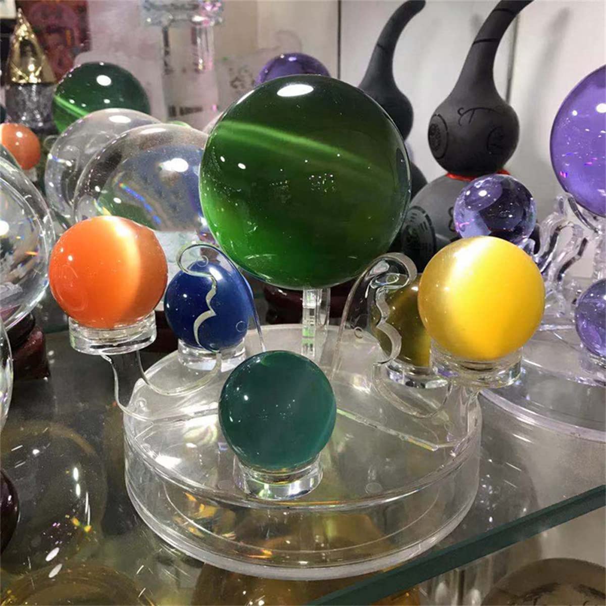 Amazon.com: ECYC Ltd 1 Pcs 40mm Natural Quartz Sphere Cat