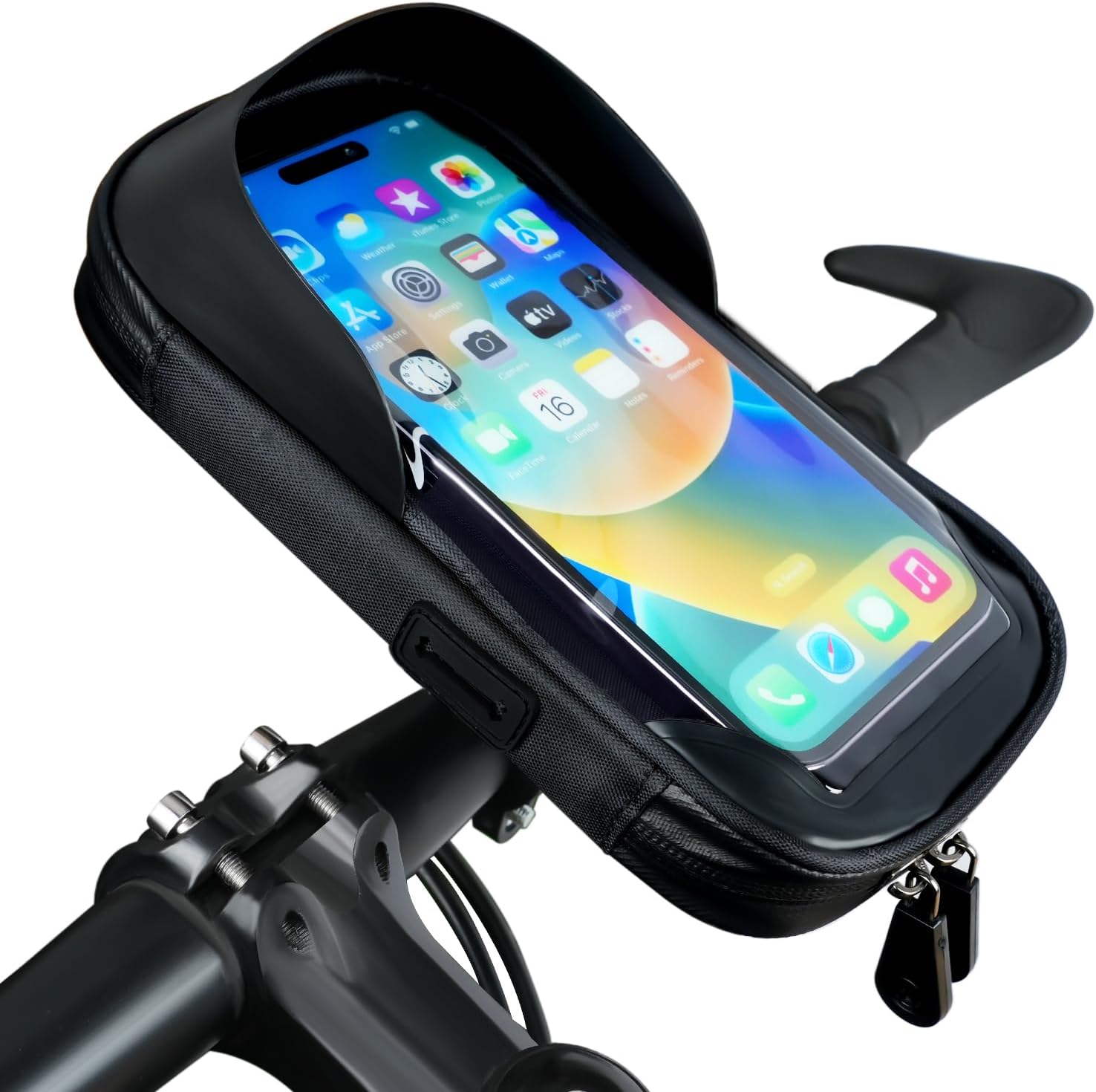 LuTuo Fahrrad Rahmentasche Wasserdicht - Oberrohr Tasche Mit Handyfach Für Smartphones Bis 6,5 Zoll