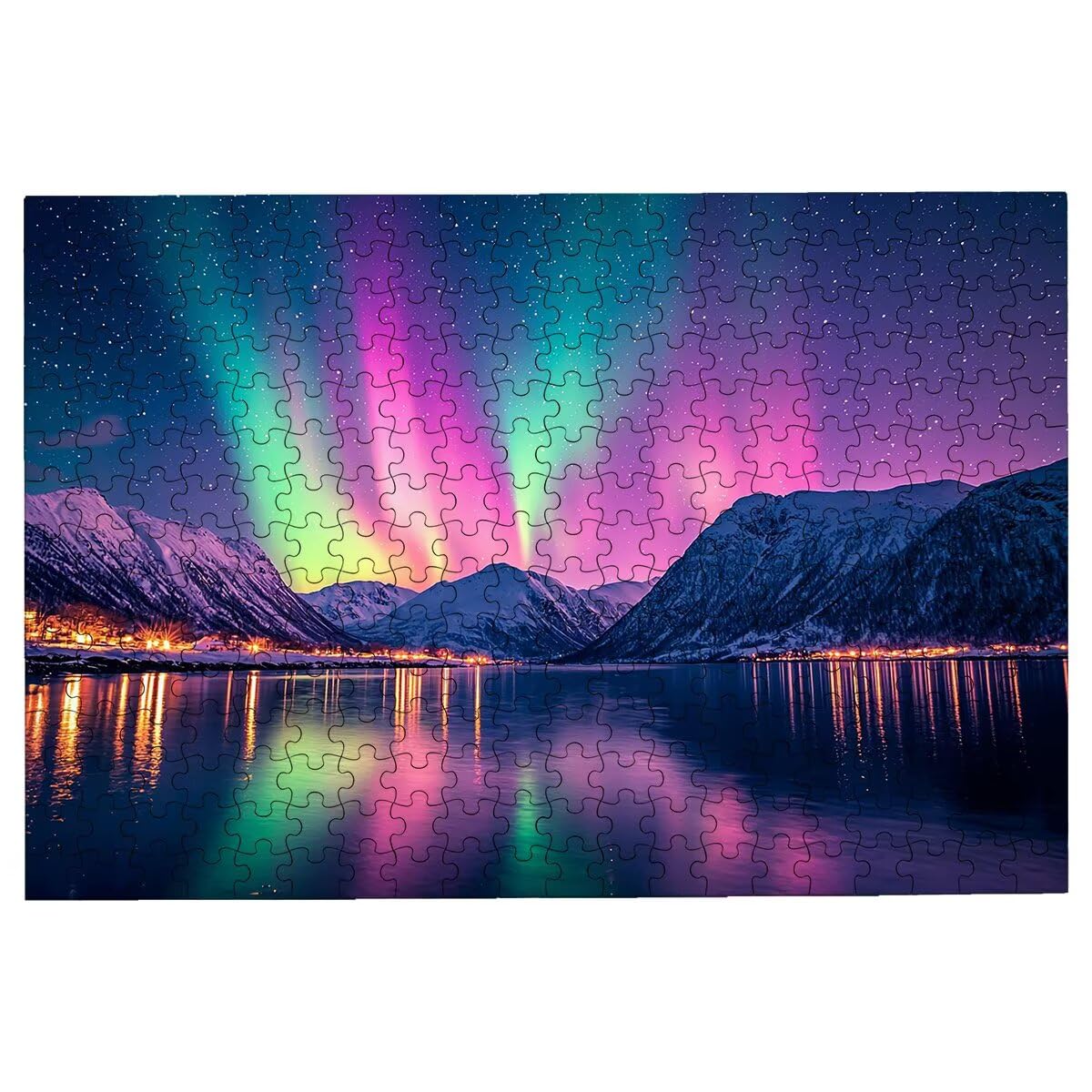 Puzzle 2000 sztuk Aurora, drewniane puzzle krajobrazy, klasyczne wyzwanie puzzle dla całej rodziny, zabawki puzzle litery na plecach, oryginalne prezenty dla mężczyzn wystrój -1809