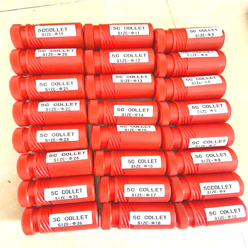 Lot de 24 colliers de serrage ronds de type 5C 3-26 mm de haute précision pour outil de tour de gravure CNC