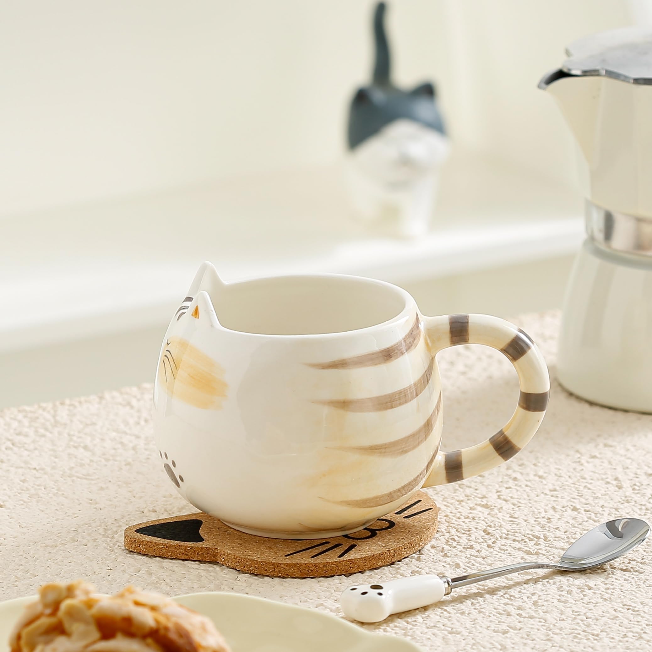 Dubbelwandig Geïsoleerde Kattenmok - Schattige Kattenthee En Koffiemok 250 Ml Voor Verjaardag En Valentijnsdag