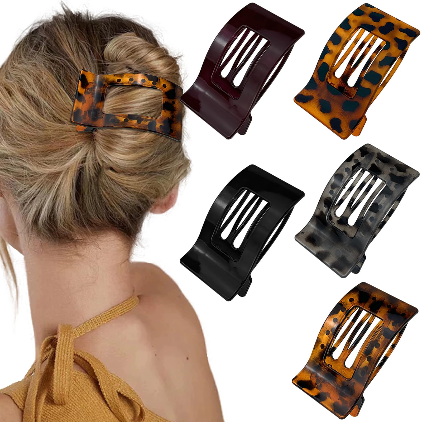 5PCS French Flat Hair Clips