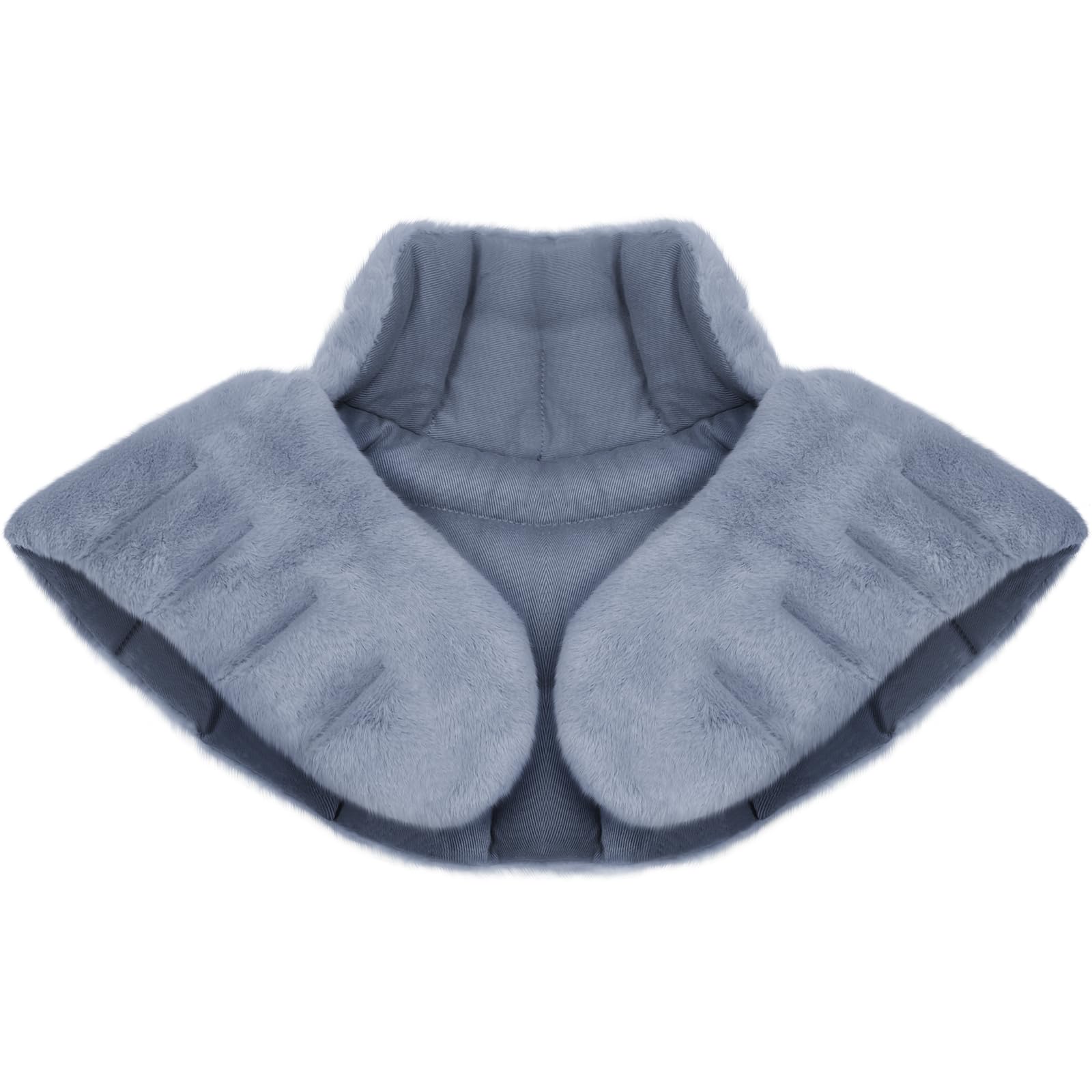 Cojín de huesos de cereza para microondas, cuello y hombro, gris