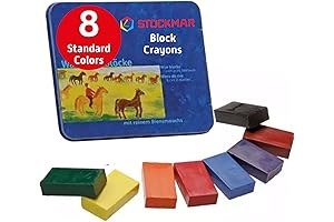 STOCKMAR 8-Pack Waterproof Beeswax Block Crayons