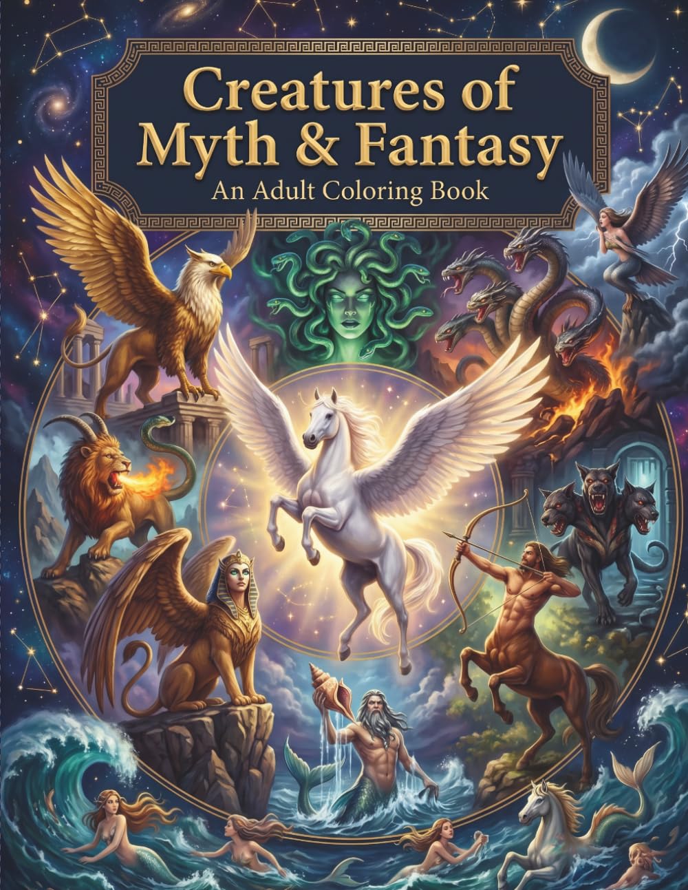 Creatures of Myth & Fantasy: An Adult Coloring Book