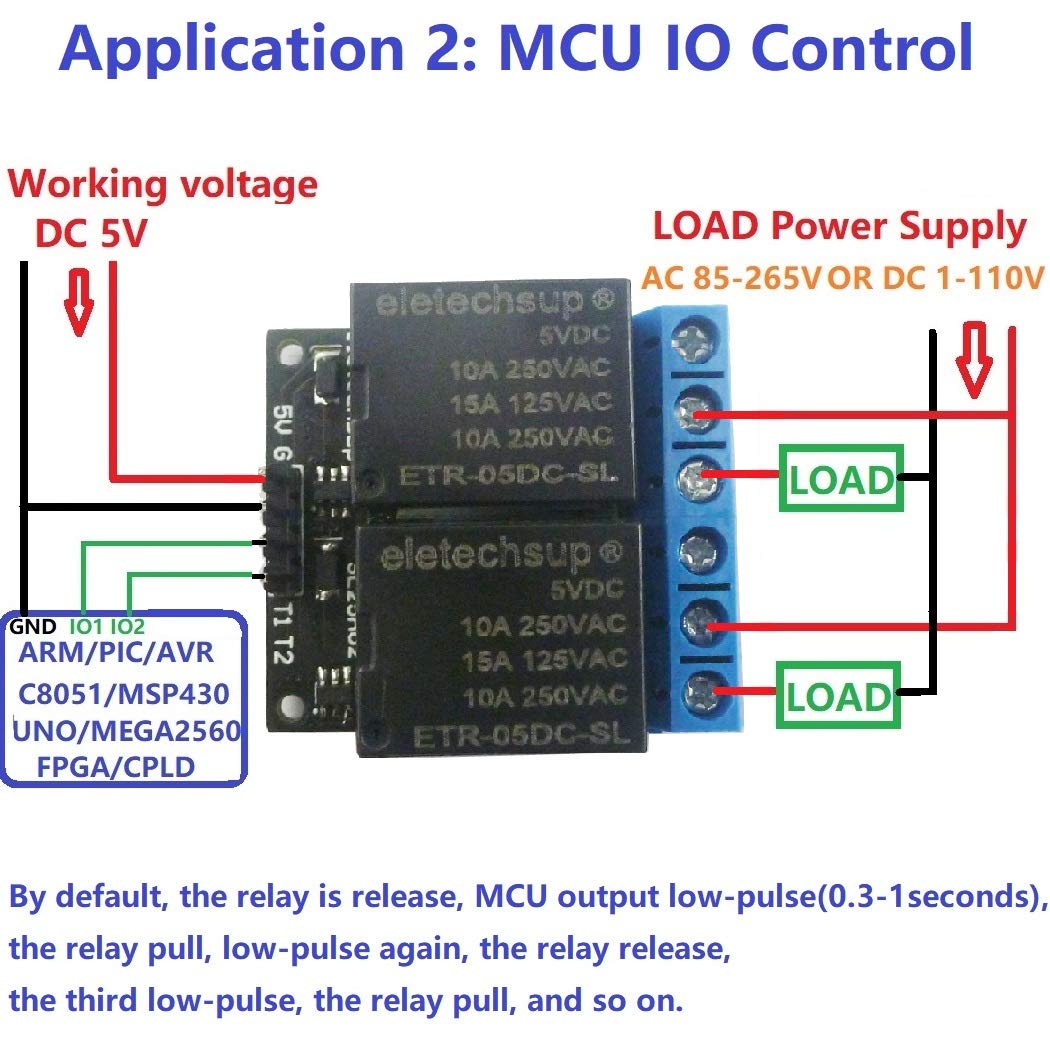 12V 2CH Flip-Flop Bistable Self-Locking Relay Module Trigger Switch Board (4)