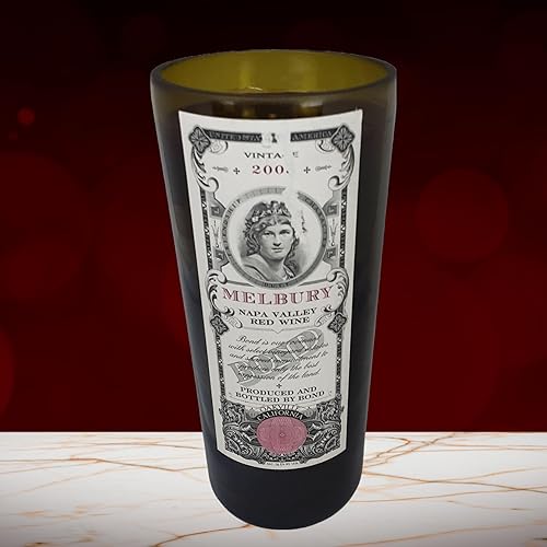 2003 Bond Melbury Napa Valley Red Wine Bottle Candle - Repurposed Wine Bottle Candle with Original Label