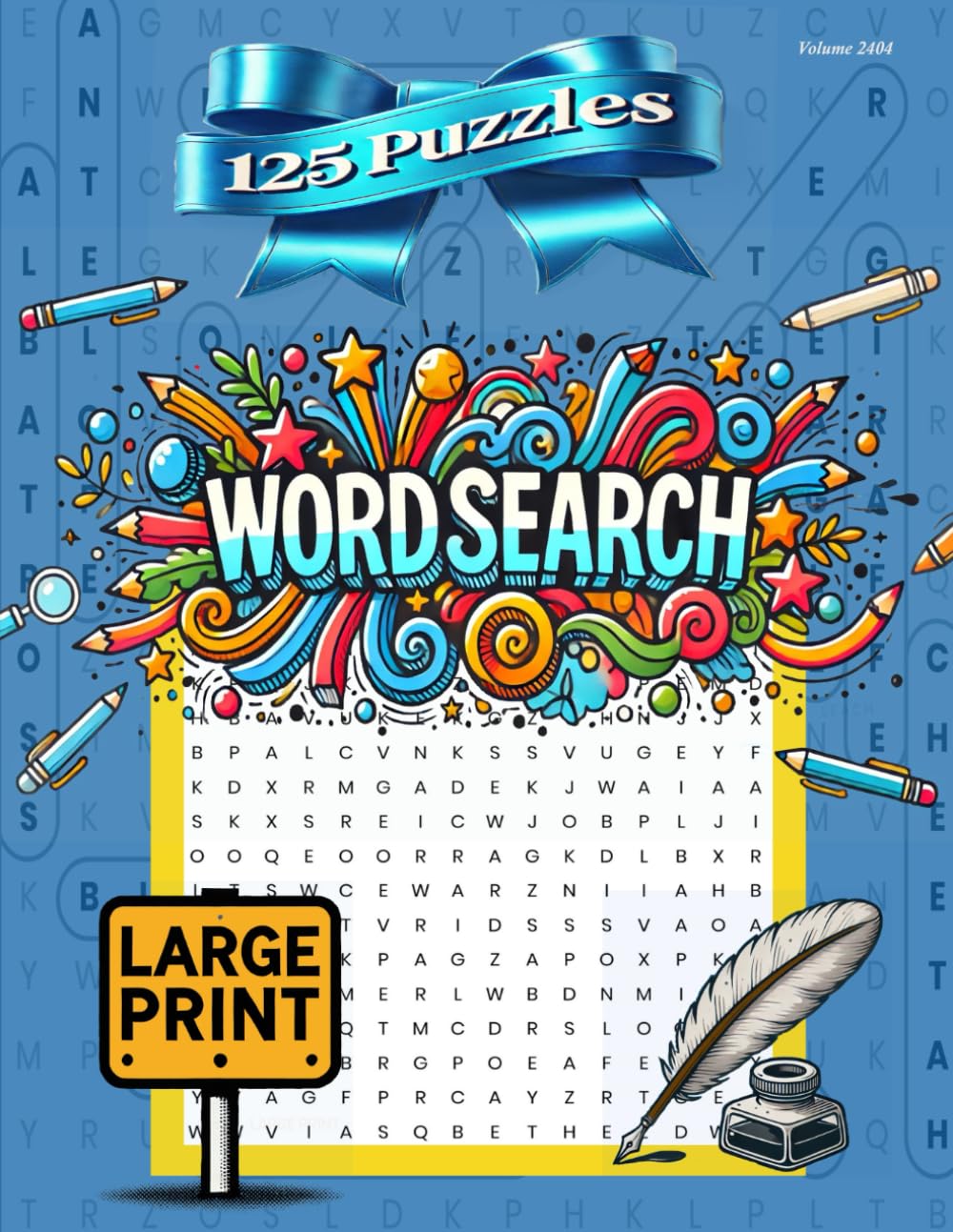 Huge Wordsearch Book for Adults and Seniors | 125 Trivia Themed Puzzles | Large Print | Fun and Relaxing | New Words | Solutions: Volume 2404