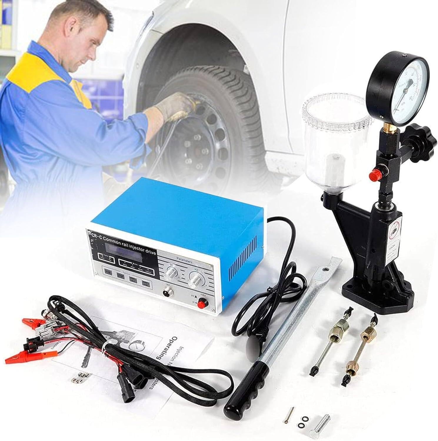 Iniettore Diesel Common Rail, Tester Multifunzione per iniettori Diesel Common Rail CR-C per bos-ch, per den-so e per del-phi Common Rail, validatore ugello Carburante S60H