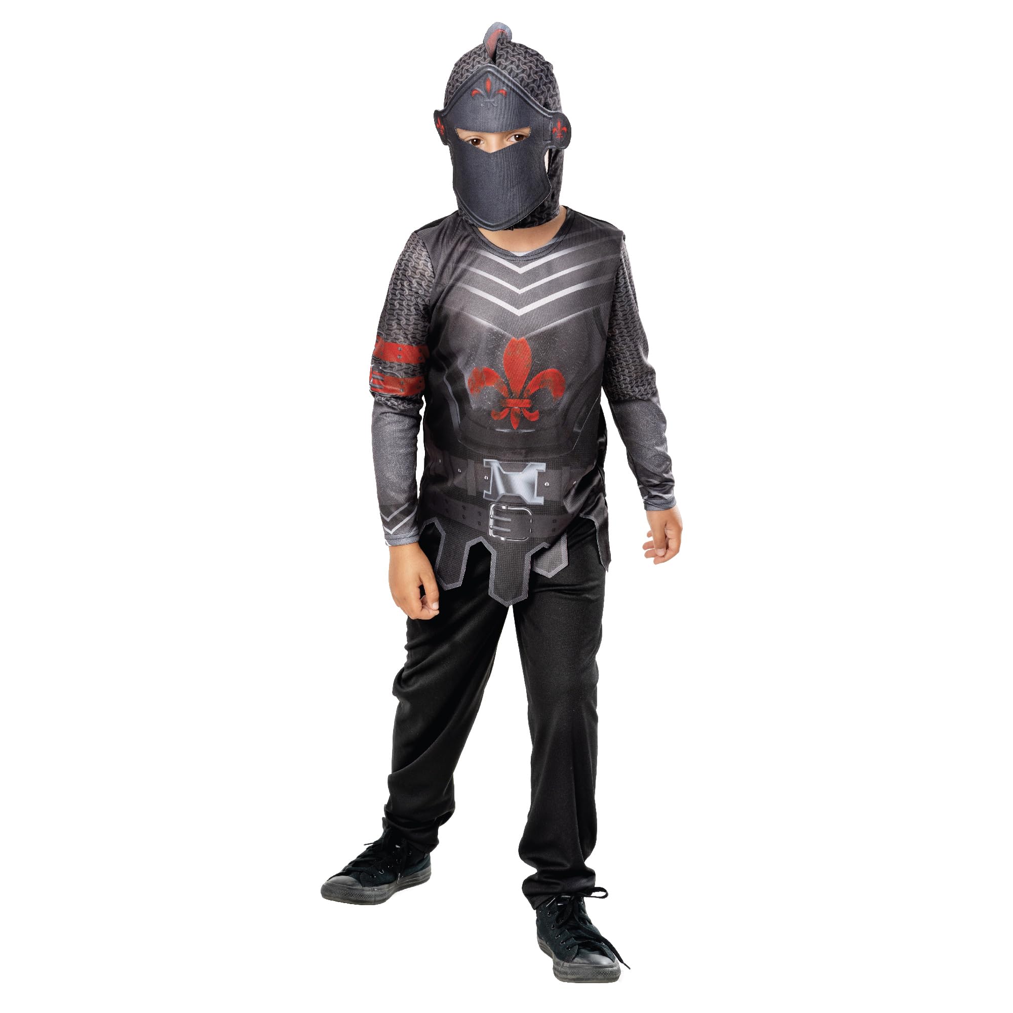 Bristol Novelty Black Knight Kids Fancy Dress Costume - Includes Tunic, Trousers & Mask, Size 5-6 Years