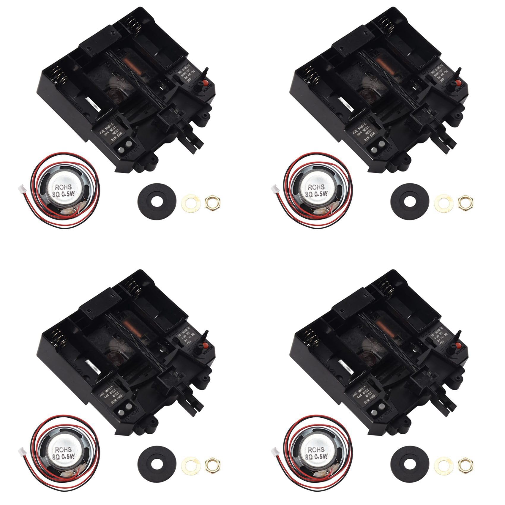Hndhbfgrt 4X Pendulum Clock Movement Music Box Silent Sweep Quartz Mechanism Wall Clock Replacement Part