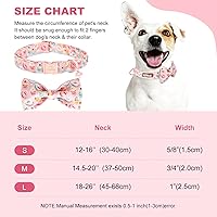 Vista 6 de Tunkoo - Collar de perro rosa con moño lindo tipo pastel - Collar para mascotas duradero, ajustable y elegante. Disponible en talla pequeña
