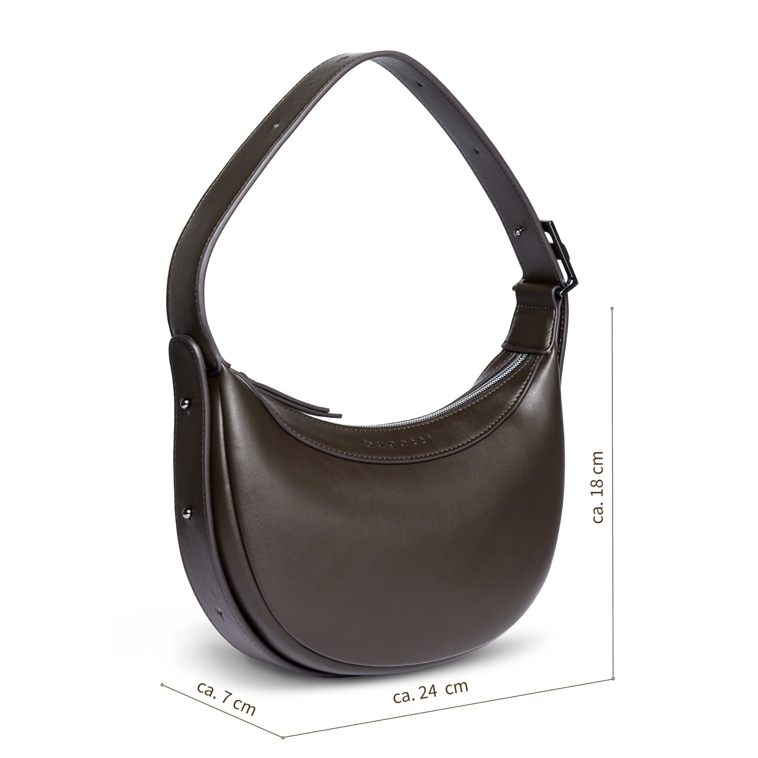 bugatti Schultertasche Umhängetasche Amelie Shoulder Bag Brown dunkelbraun
