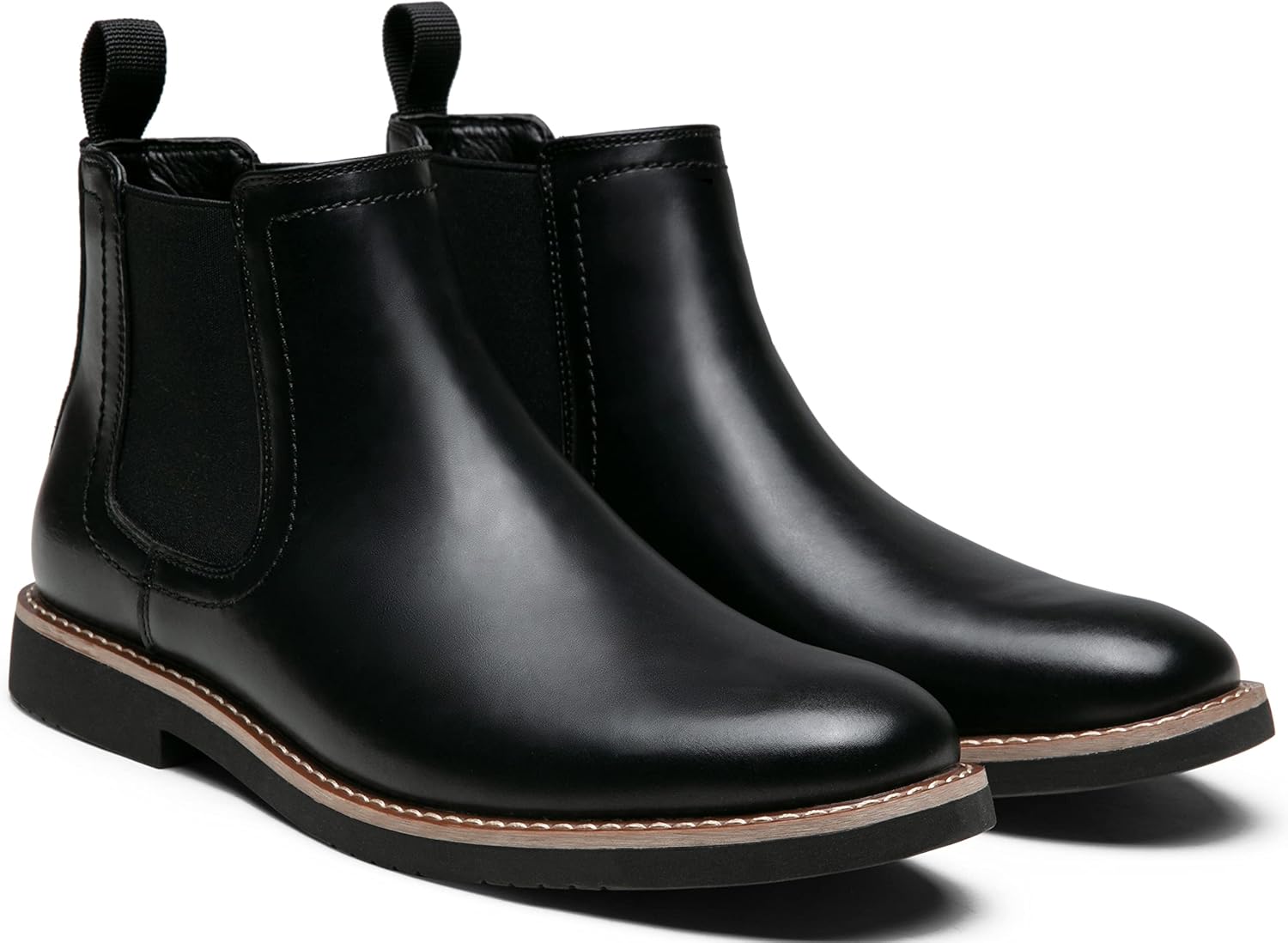 Vostey Chelsea Boots Men Casual Dress Boots Black Ankle Classic Slip on Boots for Men - Image 5
