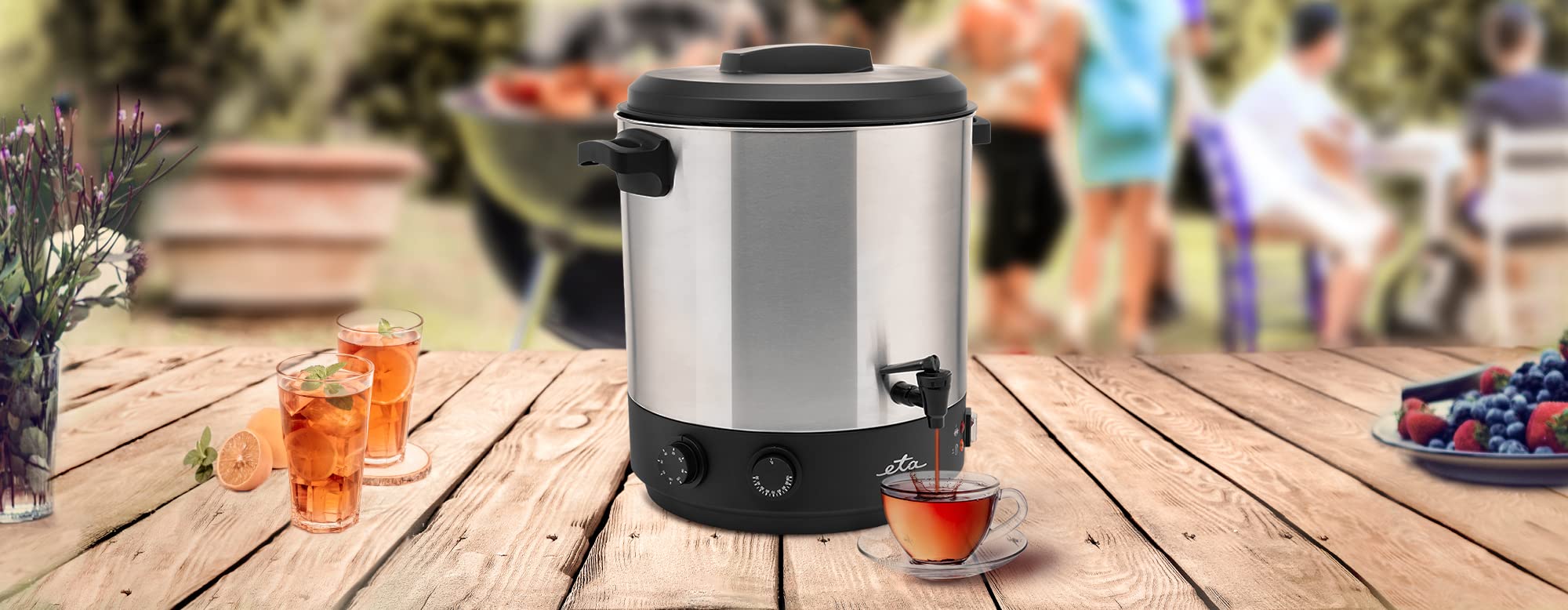 ETA Machine de conservation Granny - 1800 W - Réglage de la température : 30 à 100 °C - Acier inoxydable - Capacité : 25 l