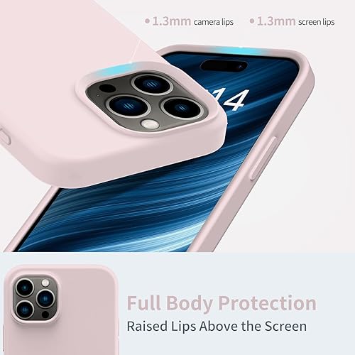 Miniatura 4 de FUNMIKO Funda compatible con iPhone 15 Pro Max con protector de pantalla, funda de silicona suave y sedosa líquida, diseñada a la moda para mujeres