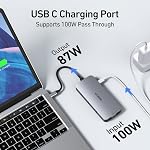 USB C Station d'amarrage Double DisplayPort, 8 en 1 USB Hub avec 2 DP, HDMI, VGA, USB C 2.0, A 2.0, PD Port de recharge, Adaptateur multi moniteur pour ordinateurs portables Dell/HP/ASUS