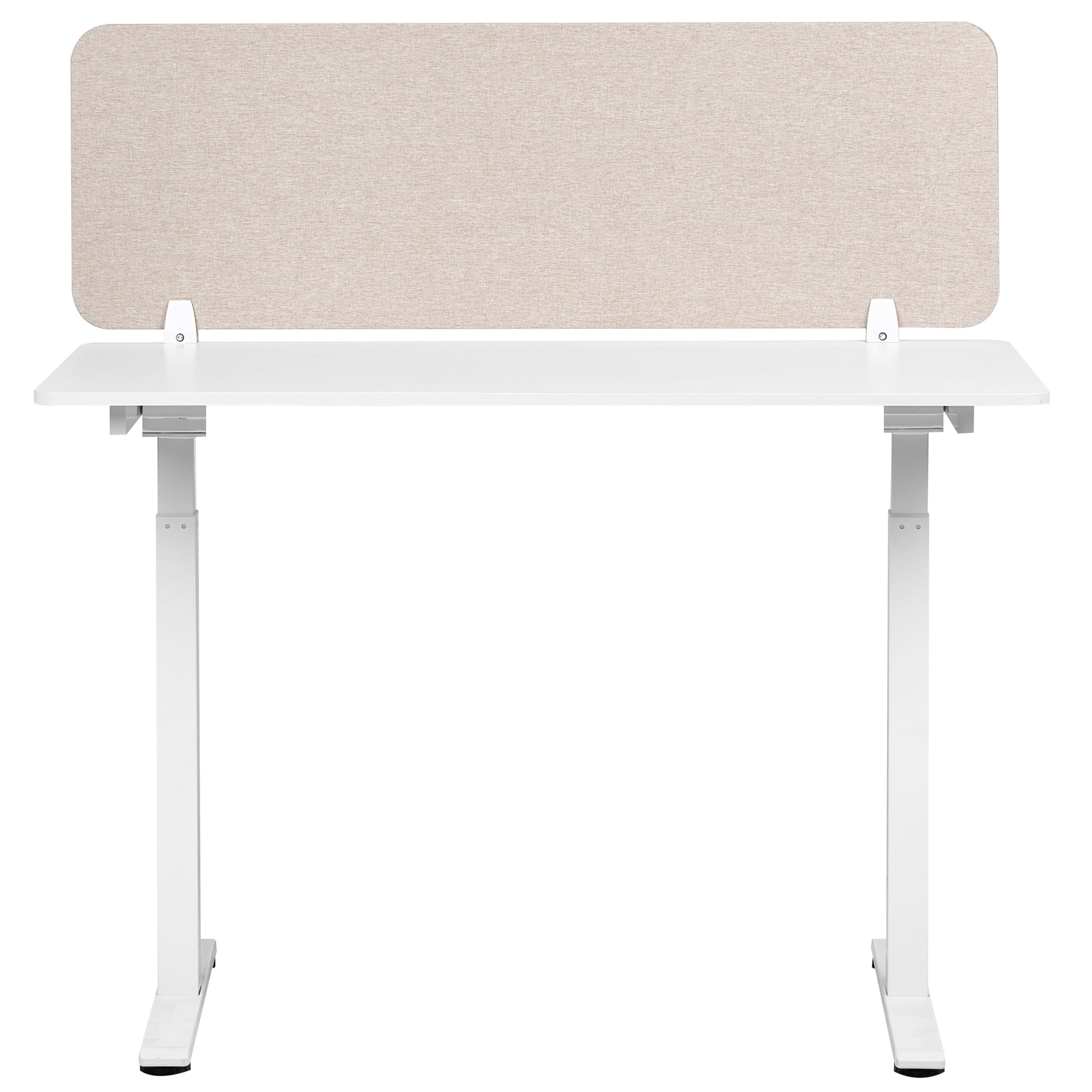 Beliani Panneau de Bureau Acoustique en Feutre Pet Tissu 120 x 40 cm Beige Wally