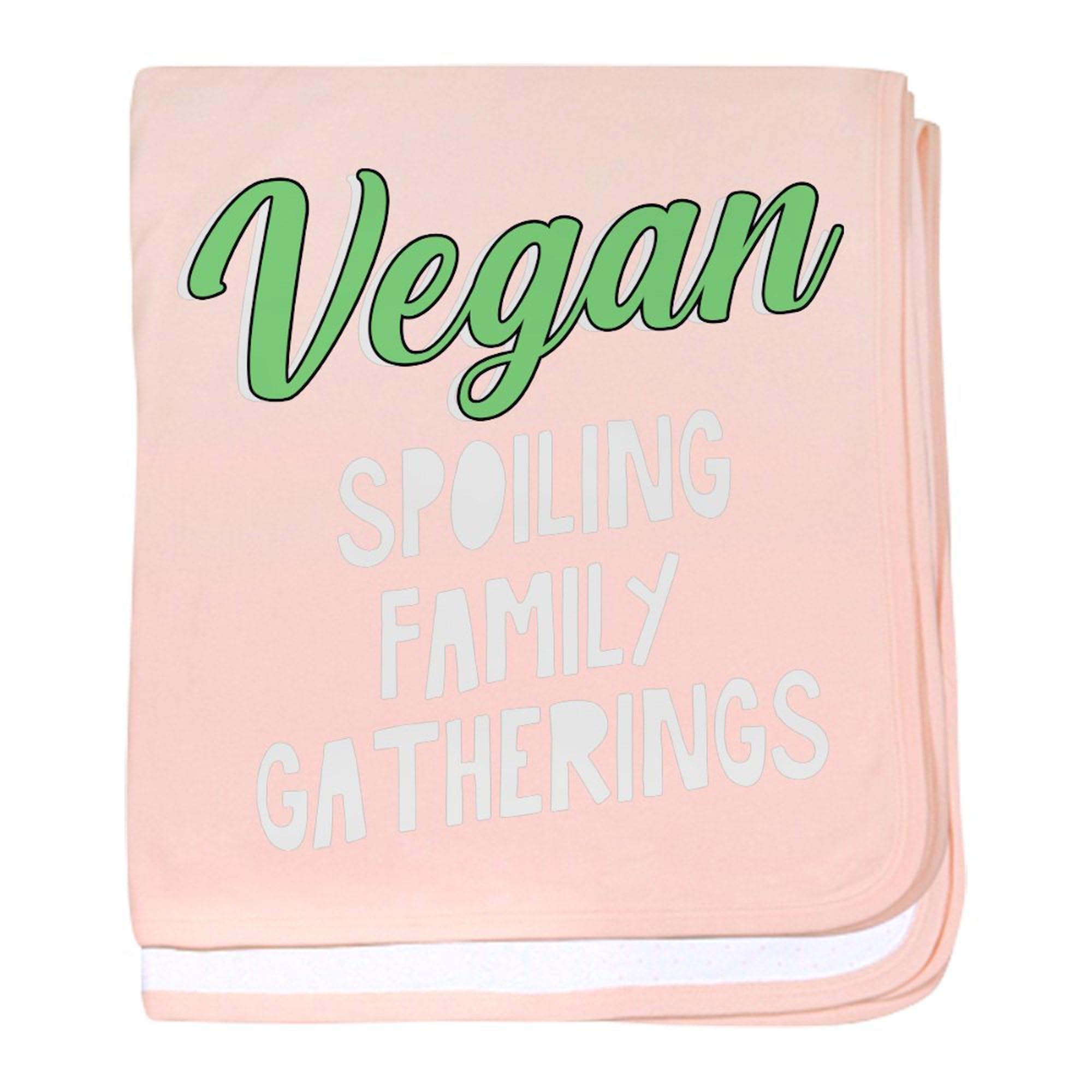 CafePress Vegan Vegetarian Veganism Meat Food V Baby Blanket, Super Soft Newborn Swaddle