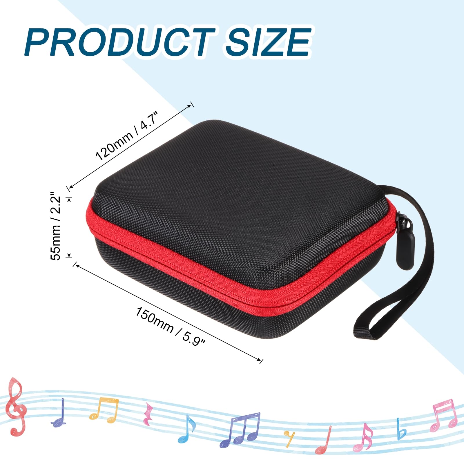 MECCANIXITY Guitar Picks Holder Box Nylon Acoustic Electric Guitar Pick Case Bag Red