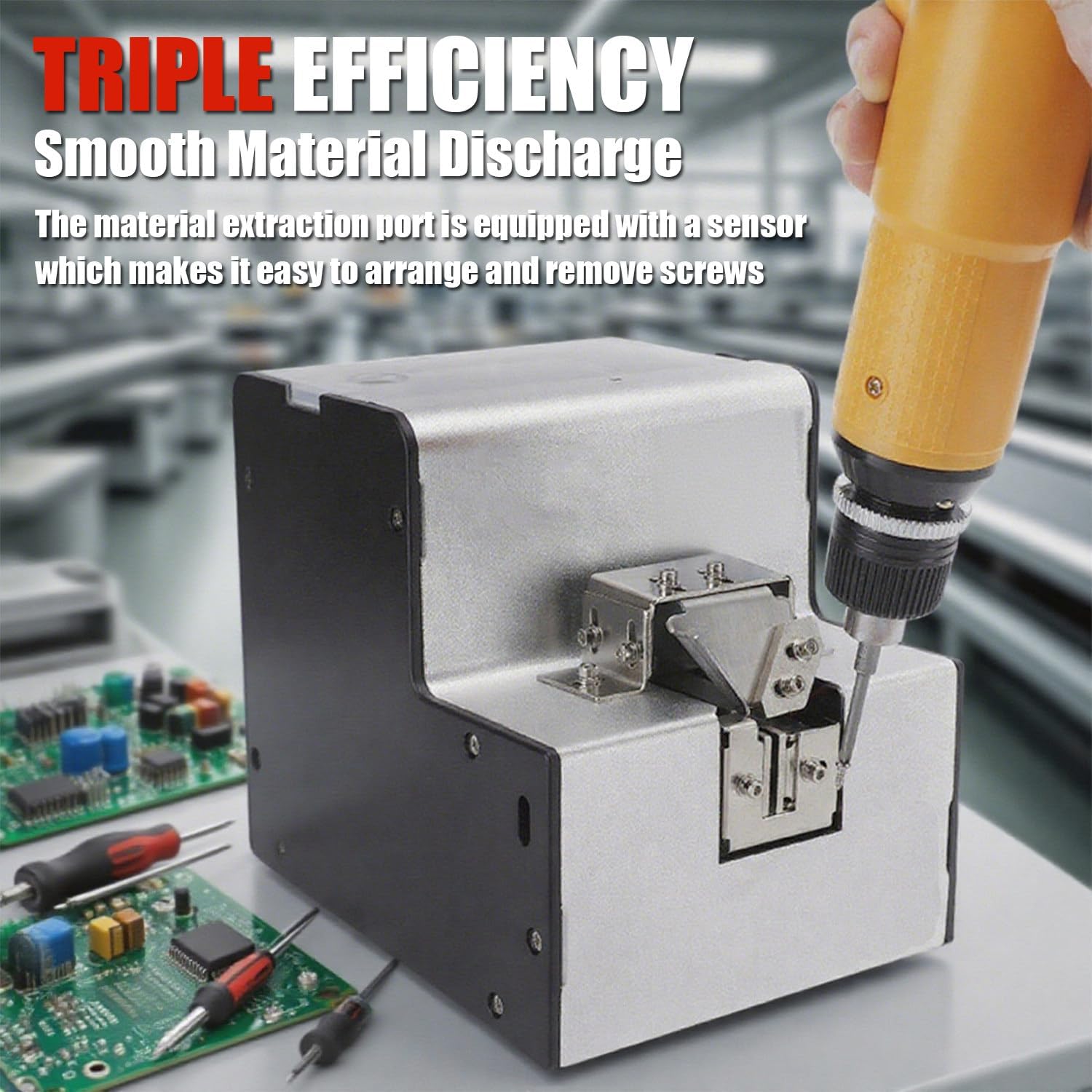 Alimentador automático de tornillos con contador digital para tornillos M1-M5