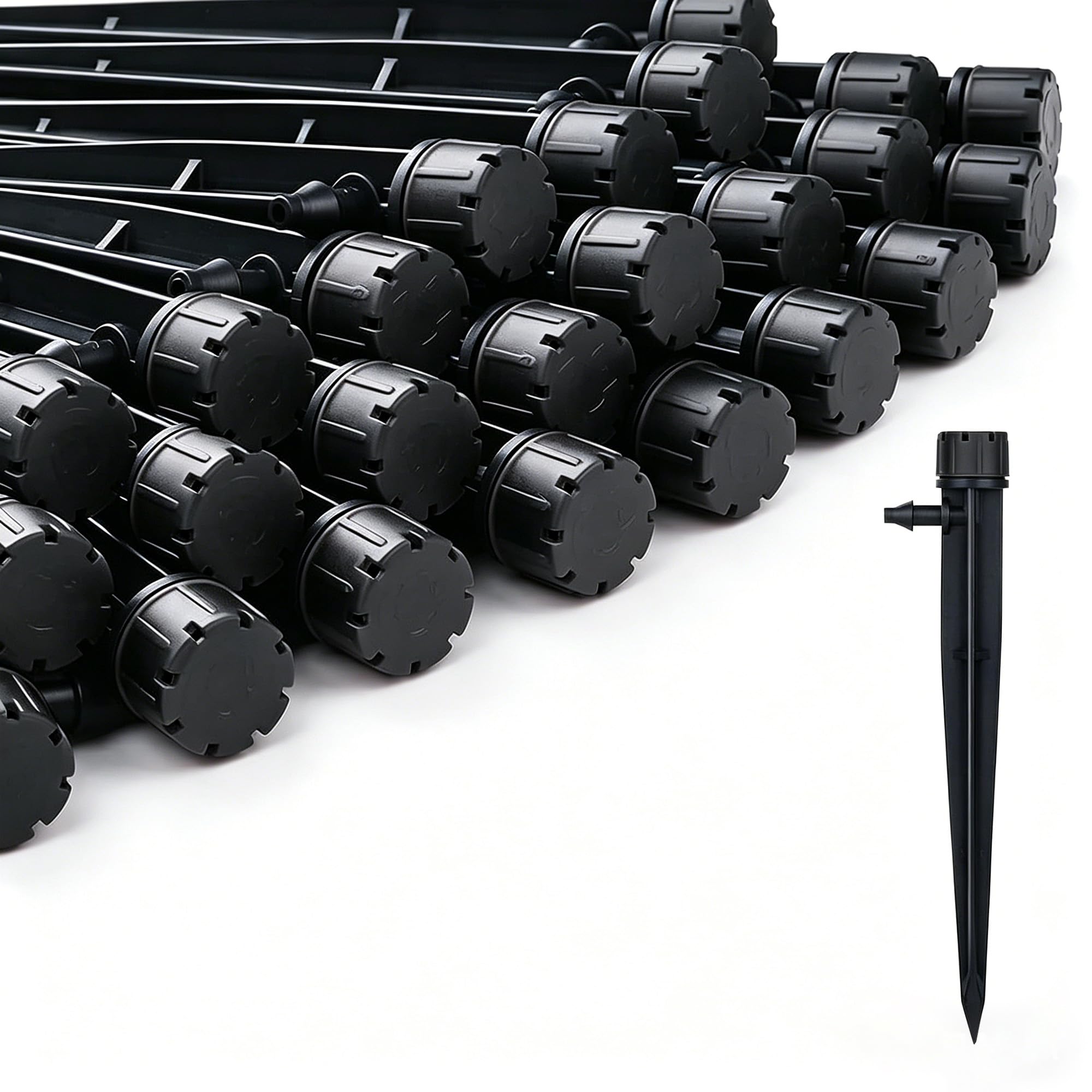 70PCS Irrigation Drippers, Quick-Connect Drip Irrigation Emitters for 1/4" Drip Irrigation Tubing, Adjustable 360 Degree Drip Emitter Sprayer, Garden Irrigation Drippers for (4-7mm) Watering System