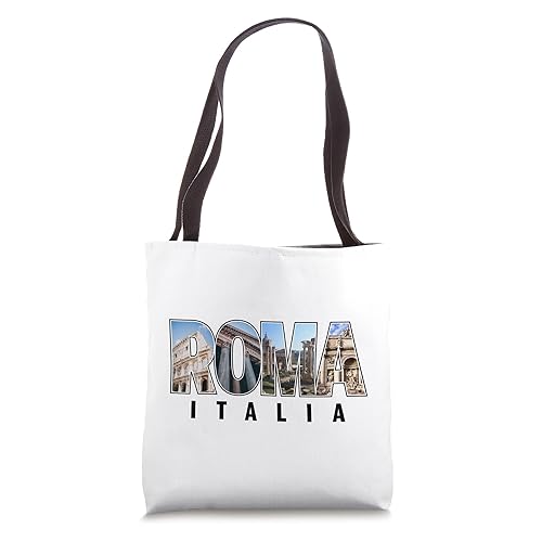 Landmarks Rome Italy Colosseum Pantheon Forum Trevi Fountain Tote Bag